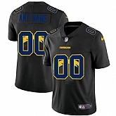 Nike Los Angeles Chargers Customized Men's Team Logo Dual Overlap Limited Jersey Black